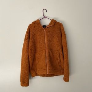 Zenana, burnt orange, fuzzy jacket size large